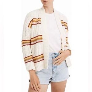 Stripped Cream Cardigan. Size S. Madewell
